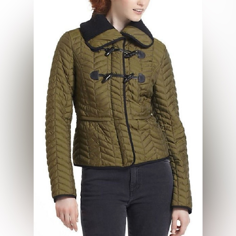 Cartonnier : Anthropologie Olive Green Quilted Uster Jacket